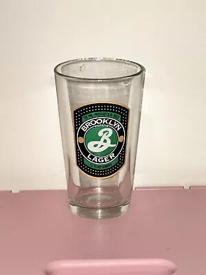 VINTAGE BROOKLYN LAGER Beer Pint Glass 16 Oz. (Carlsberg Beer Co.) • $7.95