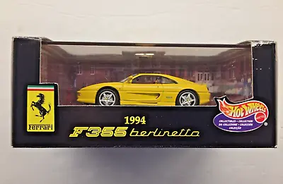 Hot Wheels Collectibles Ferrari 1994 F355 Berlinetta 1:43 Scale Diecast Yellow • $12