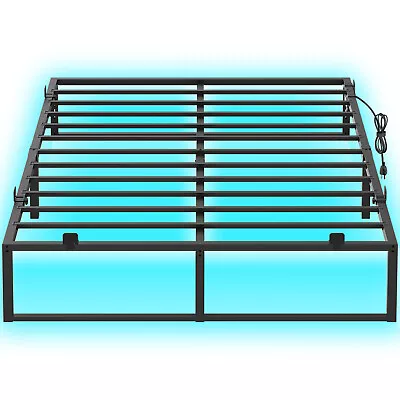 King/Queen/Full/Twin Bed Frame Charging Station & LED Metal Slats Easy Assembly • $122.19