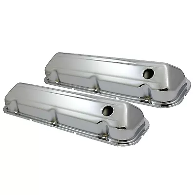 1968-97 Replacement For Ford Big Block 429-460 Steel Valve Covers - Chrome • $51.99