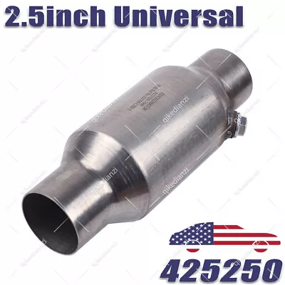 2.5 Inch Catalytic Converter Universal EPA Approved Weld-On High Flow Cat • $19.99