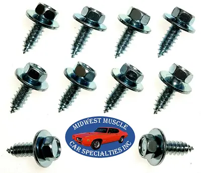 Body Fender Grille Dash Interior Exterior #14 X 3/4  Screws Bolts Ford 10pcs AG • $11.74