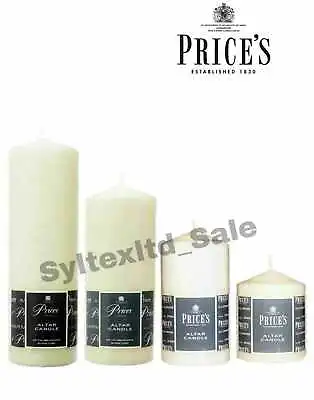 £11.99 • Buy Price's Church Altar Candle Pillar Large Round Table Candles Long Burn Time