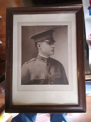 Vintage Black & White  Military  Photo  framed 15x11 • $16.95