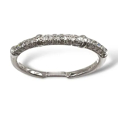 .21 Ct Diamond Band Ring Woman Micro Pave Solid Real 14k White Gold 7 • $499