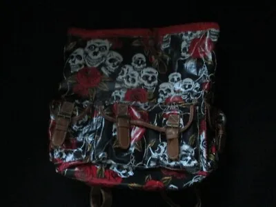 £19.99 • Buy Classic Rose Skull Sugar Skull Medium Size Backpack - School - Travel - Work