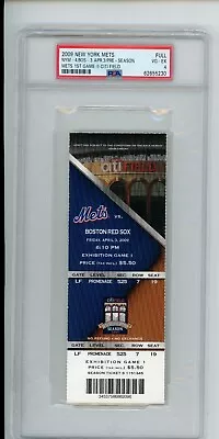 2009 New York Mets 1st Game @ Citi Field Ticket Stub 4/3 Red Sox PSA FULL TICKET • $64.98