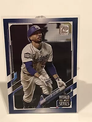 2021 Topps Series 1 Mookie Betts Blue Parallel World Series Mvp Gem Mint #15 • $8