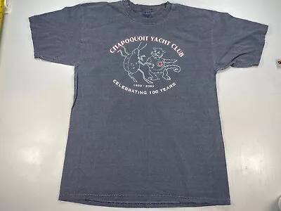 VTG Chapoquoit Yacht Club Gray 100 Year Anniversary 2003 Shirt Boat Skid Large  • $17.50