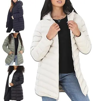 £30.94 • Buy Womens Long Parka Bubble Jacket Ladies Winter Warm Puffer Hooded Coat BRAVE SOUL