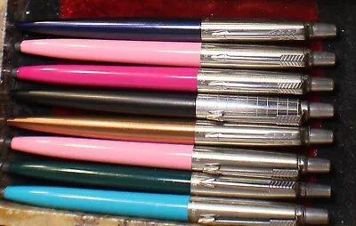 Lot Of 8 Various Colors Vintage Parker Ball Point  Pens • $79.95