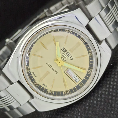 £28.99 • Buy GENUINE VINTAGE SEIKO 5 AUTO 6309A JAPAN MENS D/D GOLDEN WATCH 551g-a294817-9