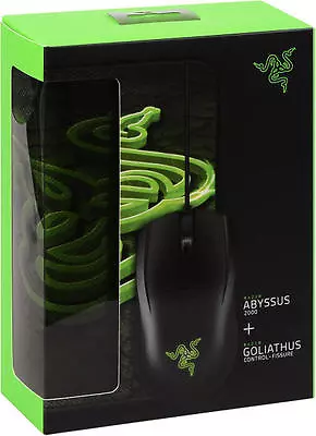 RAZER ABYSSUS 2000 Mouse + GOLIATHUS CONTROL FISSURE Mat RZ83-02020200-B3M1 • $65