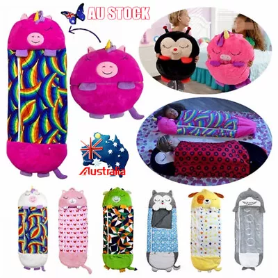 AU Sleeping Bag Happy Napping Napper Kids Funny Pillow Warm Camping Bag Cute New • $33.24