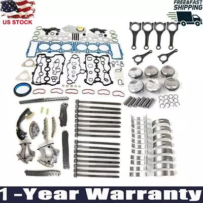 Engine Overhaul Rebuild Kit ＆ Timing Chain Kit For Audi VW A4 S4 A5 Touareg 3.0L • $119