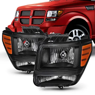 For 07-11 Dodge Nitro [Factory Style] Black Housing Headlight Replacement Lamp • $139.31