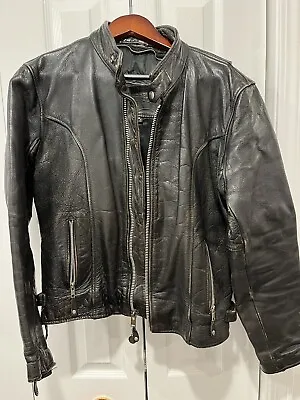 Rare Vintage FIRST Genuine Leather Biker Jacket Men’s Size 38 • $28