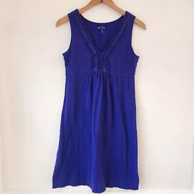 Eddie Bauer V-Neck Sleeveless Athleisure Dress Casual Jersey Knit Purple Size XS • $23.99