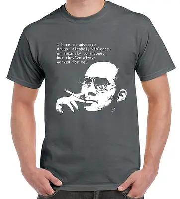 $14.50 • Buy Hunter S Thompson Drugs Quote Men's T-Shirt - Choice Of Colours - Gonzo