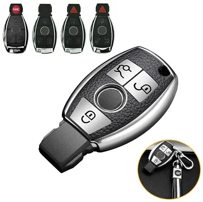 Smart Car Key Cover Case Shell Leather Fob Holder Accessories For Mercedes Benz • $13.80