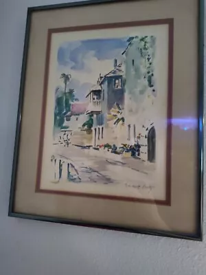 Emmett Fritz Vintage  Watercolor Painting Framed/signed • $400