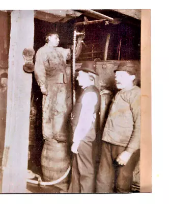 Real Photo Miner Beer Keg Coal Mining Break Photograph • $37.50