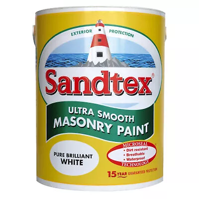 £39.57 • Buy Sandtex Microseal Ultra Smooth Exterior Masonry Paint - All Colours & Sizes