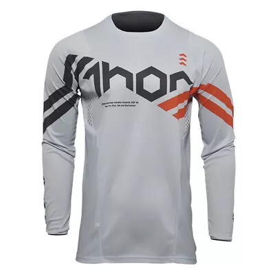 Thor Pulse Cube Gray And Orange MX Off-Road Jersey Men's Sizes SM - 3X • $34.99