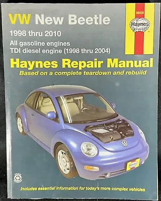 VW Volkswagen New Beetle 1998 Thru 2010 Haynes Repair Shop Service Manual Book • $34.99