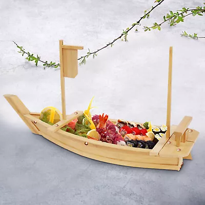 Wooden Sushi Boat Serving Tray 28 Inch Sushi Plate For Restaurant Parties Use • $55
