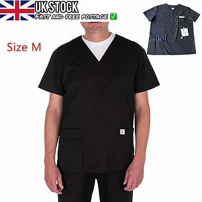 £7.59 • Buy UK Men Scrubs Top Suit Hospital Doctor Nurse Medical Surgeon Workwear M