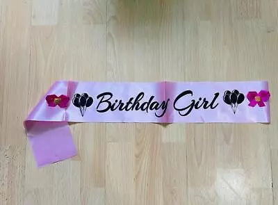 Birthday Sash Girl And Baby Shower Happy Party Gifts Gold Satin  Boy Girl Party  • £2.99