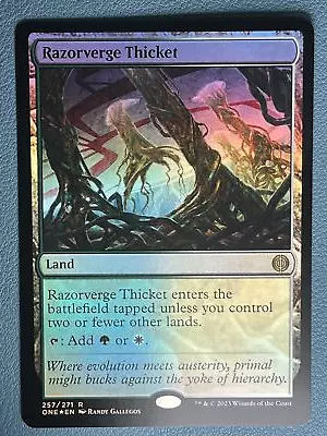 MTG Razorverge Thicket Foil Phyrexia ONE NM • $2.99