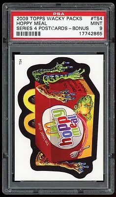 2009 Topps Wacky Packages Sticker #TS4 Hoppy Meal 4th Postcards Bonus PSA 9 • $417.89