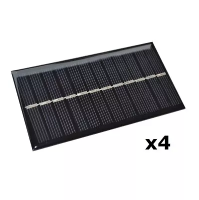 6V Solar Panel Cell Epoxy 1W For DIY Solar Projects X4  • £12.40