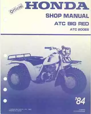 OEM 84' Honda ATC 200ES Big Red Service Repair Shop Manual COMB BOUND • $40