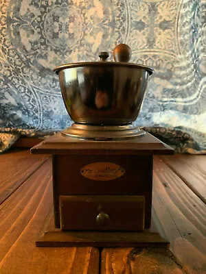 Vintage MR. DUDLEY INTERNATIONAL Box Style Coffee Grinder Burr Mill • $24