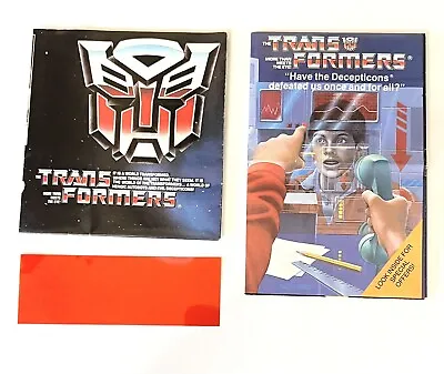 Vintage G1 Transformers Mail In Offer Phamplet S.T.A.R.S. 1985 Checklist Booklet • $21.99