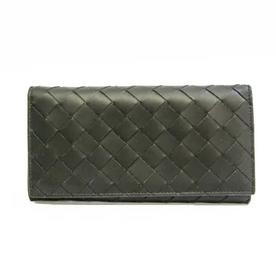 Bottega Veneta Intrecciato 591365 WomenMen Leather Long Wallet (bi-fol BF557437 • $961.51