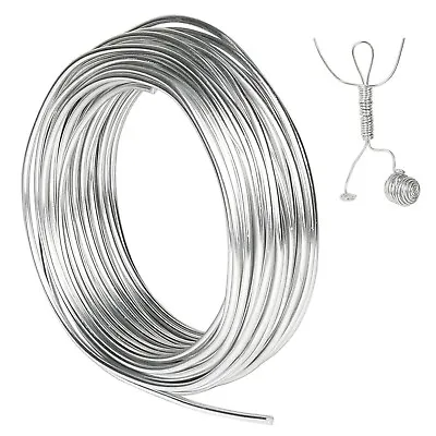 New Aluminum Craft Wire 9 Gauge 3Mm Thick 50 Feet Bendable Sculpting Metal Wire • £10.99