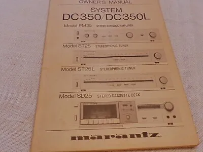 Marantz System CD350/DC350L Owners Manual Original • $40