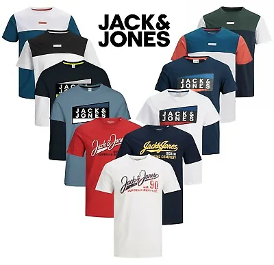 Mens Jack Jones T-shirt Short Sleeve Shirt Crew Neck Casual Top Tee Size S-XXL • £9.99