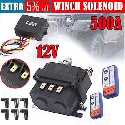 Winch Remote Contactor Solenoid Relay 12V 500A Controller Twin Wireless 4WD 4x4 • $15.95