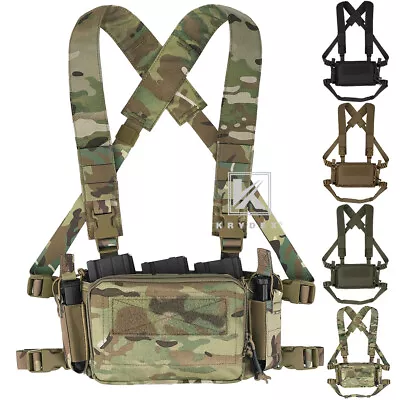 KRYDEX Tactical D3CR Micro Chest Rig 5.56 Rifle Pistol Mag Pouch Placard • $54.95