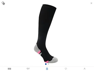  Ladies Quality Karrimor Compression Flight Running Socks Black White Pink • £14