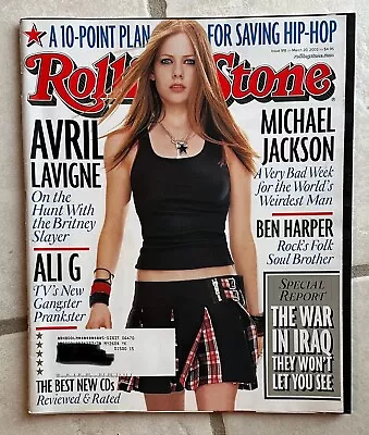 AVRIL LAVIGNE Rolling Stone Magazine 2003 Michael Jackson BEN HARPER Jewel ALI G • $21.22