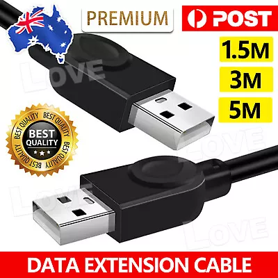 USB 2.0 Data Extension Cable Type A Male To Male M-M Connection Cord 1.5M 3M 5M • $5.45