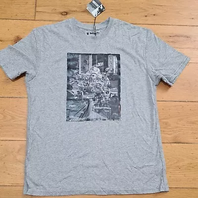 Lambretta Mens T Shirt Grey Scooter Photograph Front New Defect Size XL • £9.95