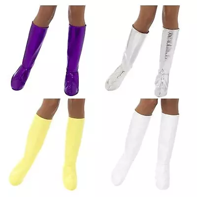 £10.36 • Buy Adult GoGo Boot Covers 60s 70s 80s Icon Disco Fancy Dress Accessory