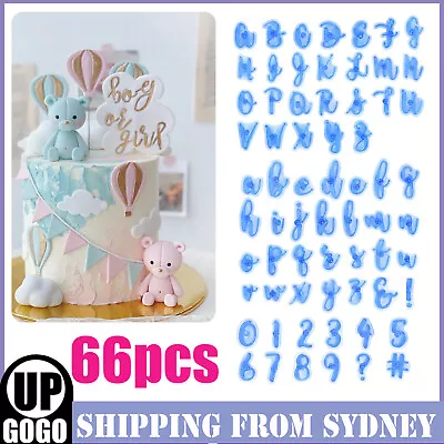 $13.15 • Buy Fondant Cake Cookie Alphabet Letter Number Biscuit Stamp Embosser Mold Cutter AU